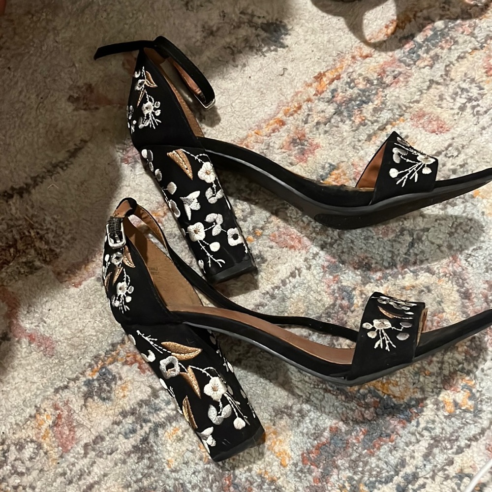 Embroidered heels